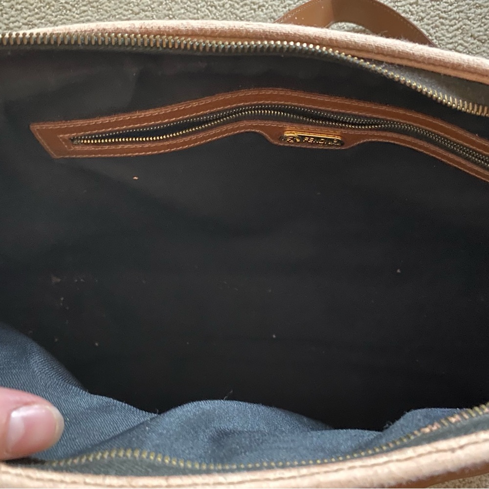 Fendi Pequin Striped shoulder Tote Bag - Picture 11 of 14